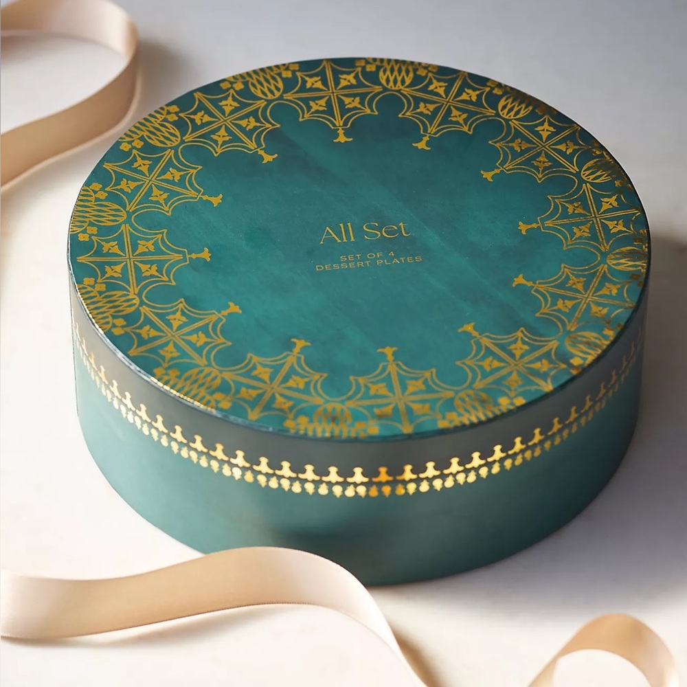 Anthropologie THE HONORA STONEWARE DESSERT PLATE SET OF 4 - Picture 11 of 12